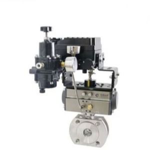 PTFE Seal V Cut Pneumatic Control Ball Valve DN50 Нержавеющая стальная шаровая клапан