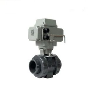 Dn32 UPVC электрический шаровой клапан IP67 AC220V DC24V Электрический приводы PVC шаровый клапан